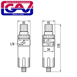 Filter/regulator 1/4' In Line
